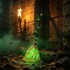 Bendable Stick Animated Dancing Witch Broom Glowing Halloween Party Broom Prop  Indoor