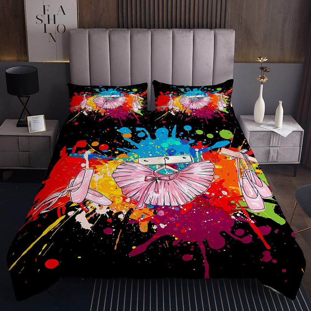 Комплект постельного белья для балета «Лебединое озеро», одеяло для танцев, покрывало для детей, мальчиков и девочек, балерин, крупный план, пододеяльник, покрывало для танцев