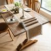 Jute Woven Lace Tassel Table Runner