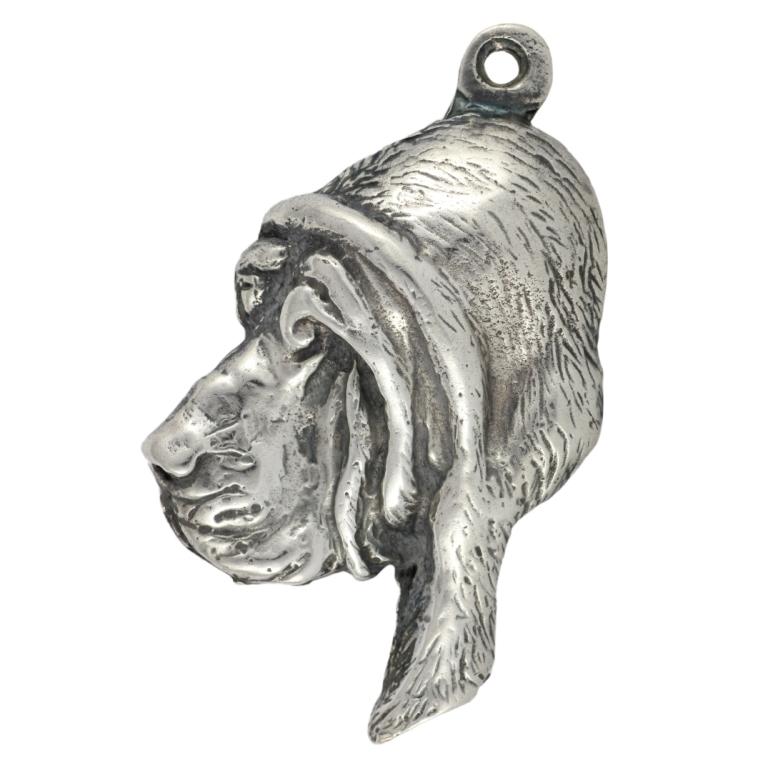 Bloodhound, St. Hubert Hound, Sleuth-hound - Dog necklace in gift box, silver-plated locket for dog fan, striking pendant by Art-Dog brand