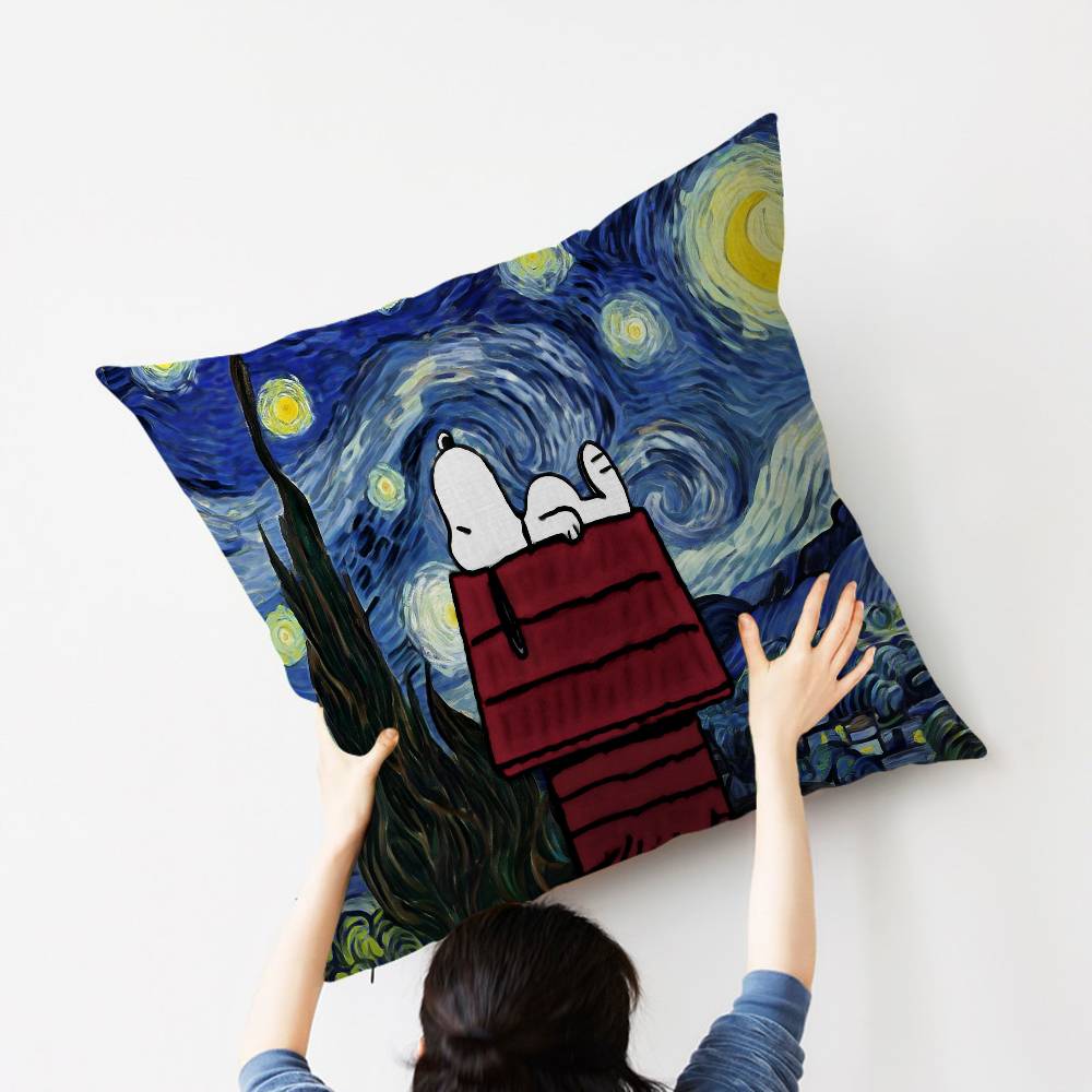 Cartoon DogSSnoopysS Pillow Gift Home Office Decoration Bedroom Sofa Car Cushion Cover case x