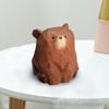 Wooden Bear Figurine Miniature Bear Statue Rustic Animal Tabletop Ornament for Bedroom Nursery Playroom Decor