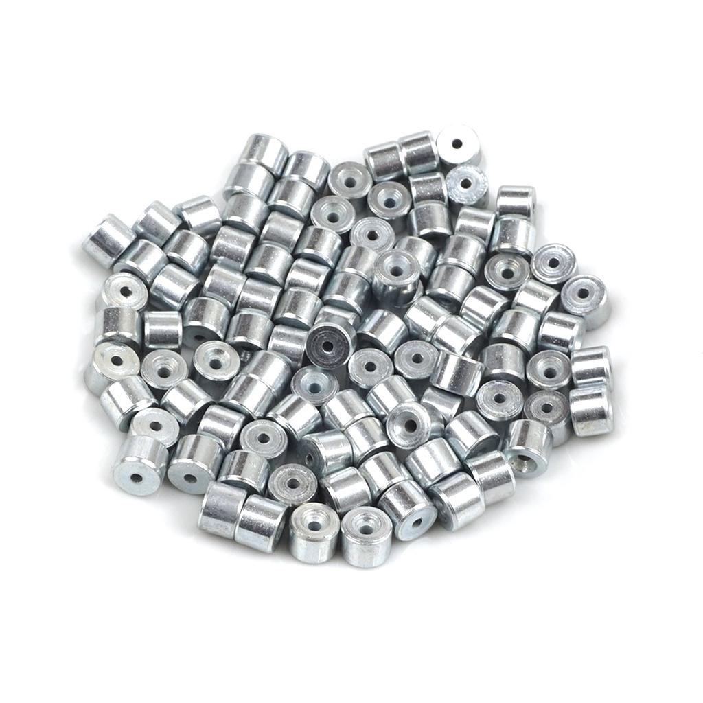 ECR016 100 шт. Ремонтный комплект для автомобильного стеклоподъемника, стальной трос, концевой штифт, стопорная втулка, обжимная заклепка 6,5x5/1,7 мм