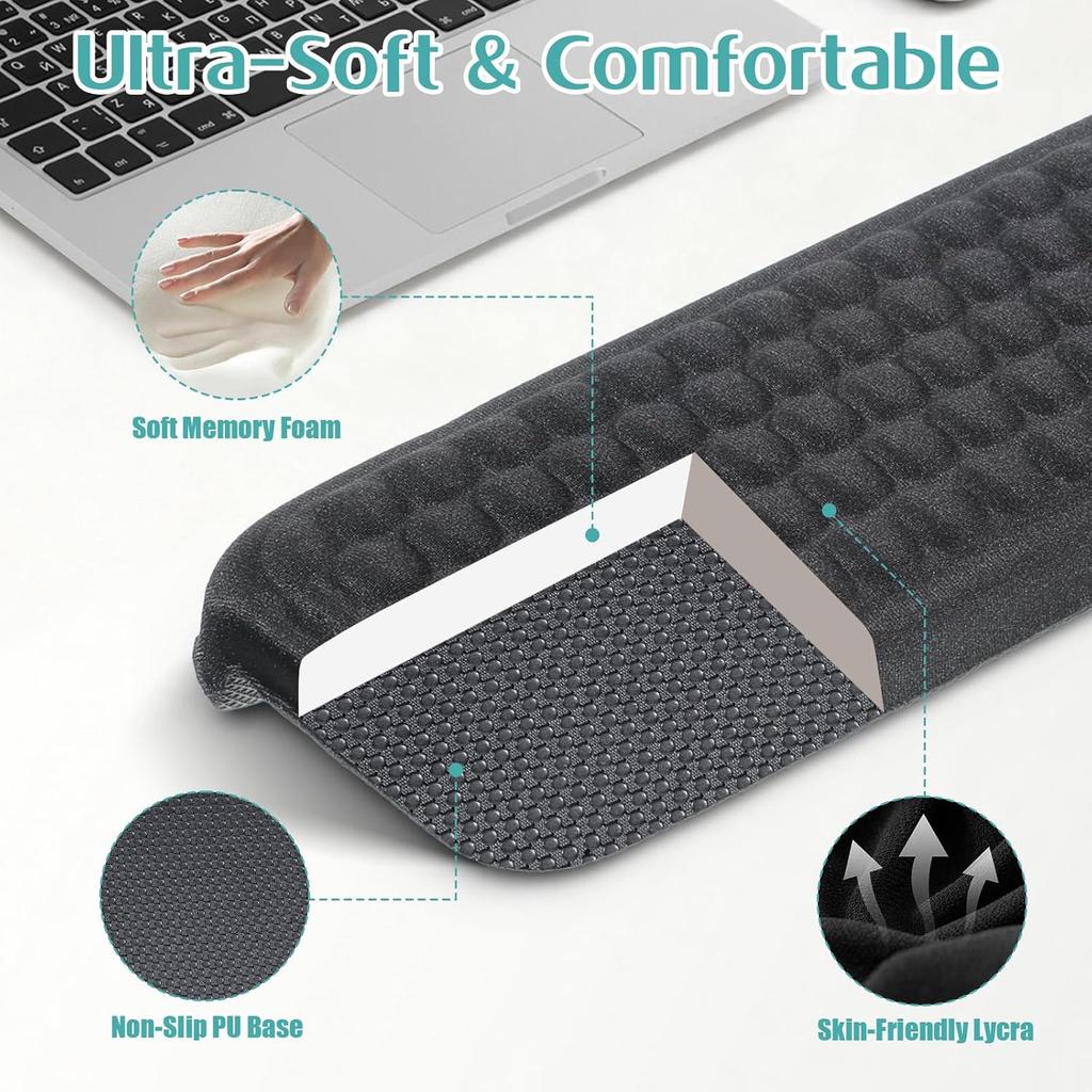 Desk Elbow Pad Memory Foam Desk EdgeRest L-Shaped Elbow Support Cushions Non-Slip Ergonomic Wrist Rests Comfort Support for Office Home Table Edge