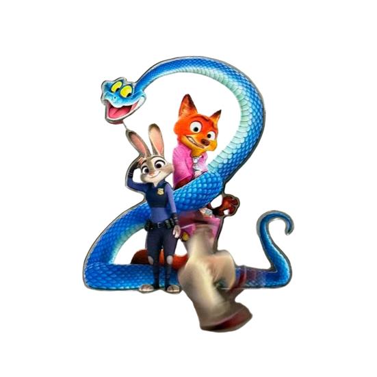 Вращающийся магнит на холодильник Лиса Кролик Акриловый Мультяшный Персонаж Животное Магнит на холодильник Украшение для дома Офиса Кухни Подарок для фанатов кино