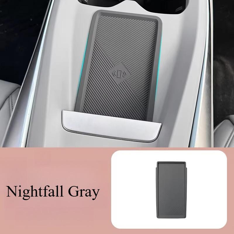 For XPeng Mona M03 Wireless Charging Panel Silicone Pad Original Color Dustproof Non-slip Pad Car Interior Decoration Products