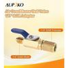 Air Conditioner Ball Valve 1/4" SAE Adapter, Straight Shut-Off Valve for HVAC A/C Automotive Service Tools, Fits for R134A R22 R12 R410A Refrigerant