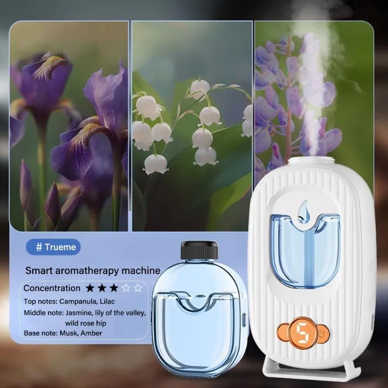 Перезаряжаемый ароматерапевтический диффузор с ультразвуковым распылением и светодиодом, меняющим цвет, для ароматизации в течение 60 дней