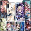 Genshin Impact милый чехол из ТПУ для Samsung Galaxy A50 A10 A70 A30 A20s A20e A40 A10s A10e A90 5G A30s A60 A20, черный чехол для телефона