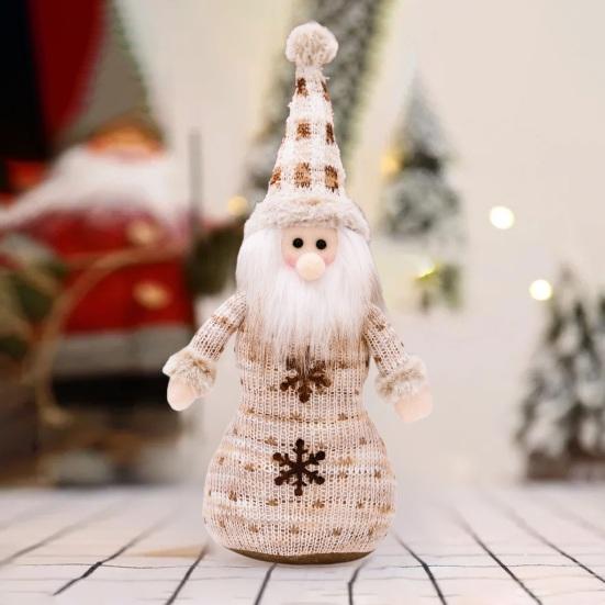 Рождественская кукла украшения Санта Снеговик Лось плюшевые рождественские украшения коллекционные настольные Санта плюшевые