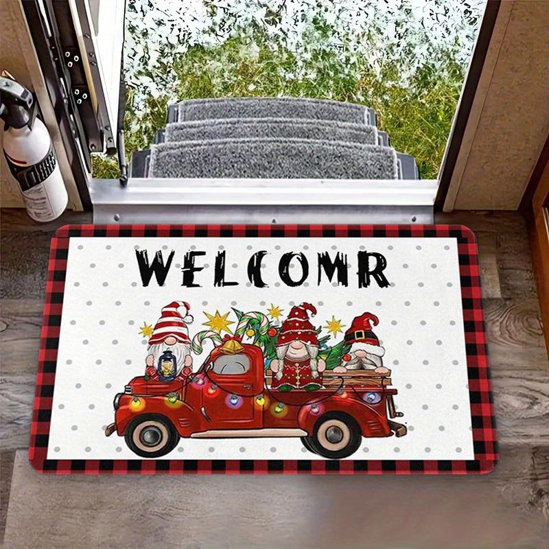 25 Styles Half Circle Christmas Carpet, Entrance Foyer, Anti Slip and Dirt Resistant Welcome Mat, Bedroom Decorative Floor Mat