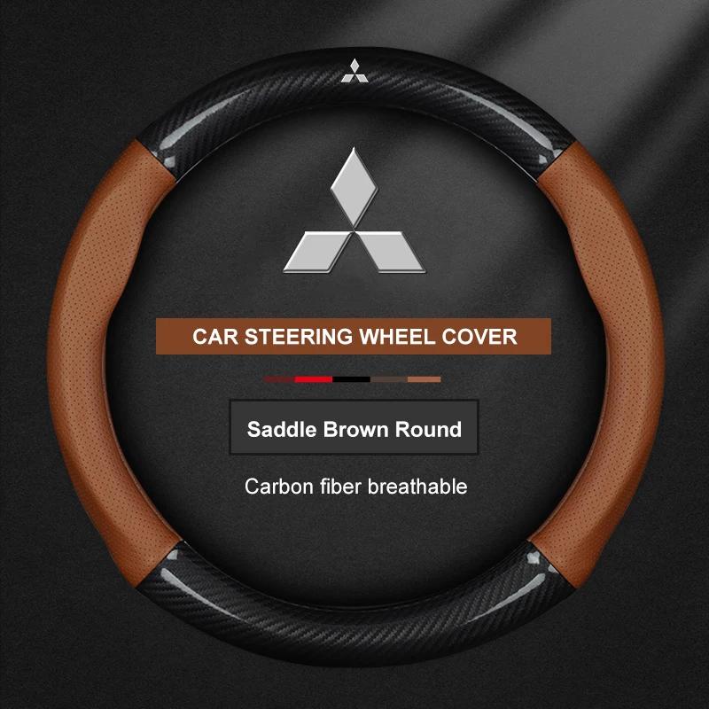 For Mitsubishi Outlander Pajero Asx Colt Lancer EX Evolution X L200 Triton RALLIART Delica Eclipse Car Steering Wheel Cover
