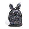 Cute Sequined Rabbit Ear Backpack Pu Material Suitable For Childrens Life Daily