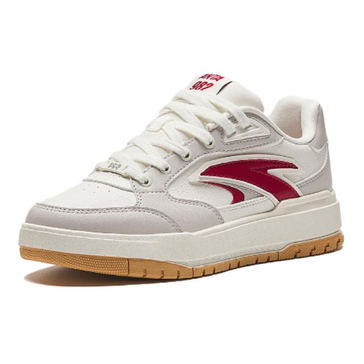 Anta Удобные Нескользящие Низкие Детские Кеды для Скейтборда Детские Кроссовки Белый Серый Красный 312418010R-1