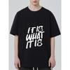 Black T Shirt with It Is What It Is Print for Casual Wear