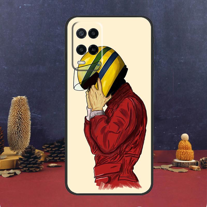 Айртон Сенна F1 для OPPO A54S A74 A94 A58 A78 A98 A16 A76 A96 A15 A17 A77 A5 A9 A52 A72 A79 A53S A57S чехол