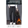 Men's new three-proof black technology autumn and winter casual pants men's large size loose sports trousers warm and piled thickened trousers
