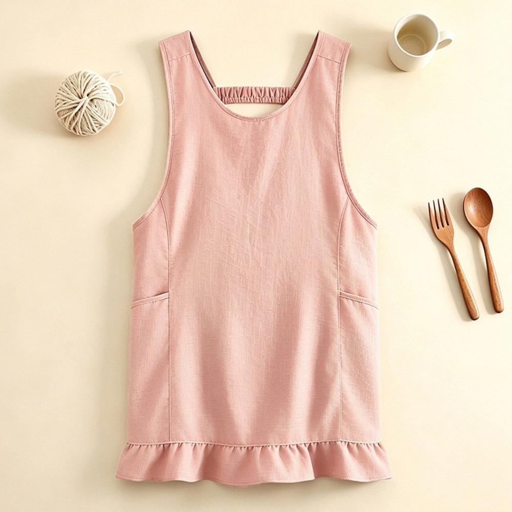 with Pocket Cooking Apron Stain-Resistant Baking Apron Portable Kitchen Apron BBQ