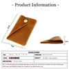 Retro Handcrafted Crazy Horse Leather Envelope Card Holder, Vintage Genuine Leather Slim Card Wallet with Snap Button for Men
