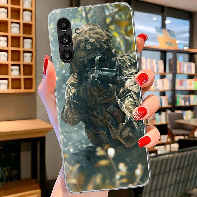 Military Army Special Forces Phone Case For Samsung Galaxy A17 A37 A57 A16 A26 A36 A56 A15 A25 A35 A55 A14 A24 A34 A54 A13 A23 A