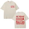 Футболка с принтом Sunday Run Club Training Unisex Unisex Спортивная Мода Харадзюку С коротким рукавом 100% Хлопок Повседневные Футболки Streetwear
