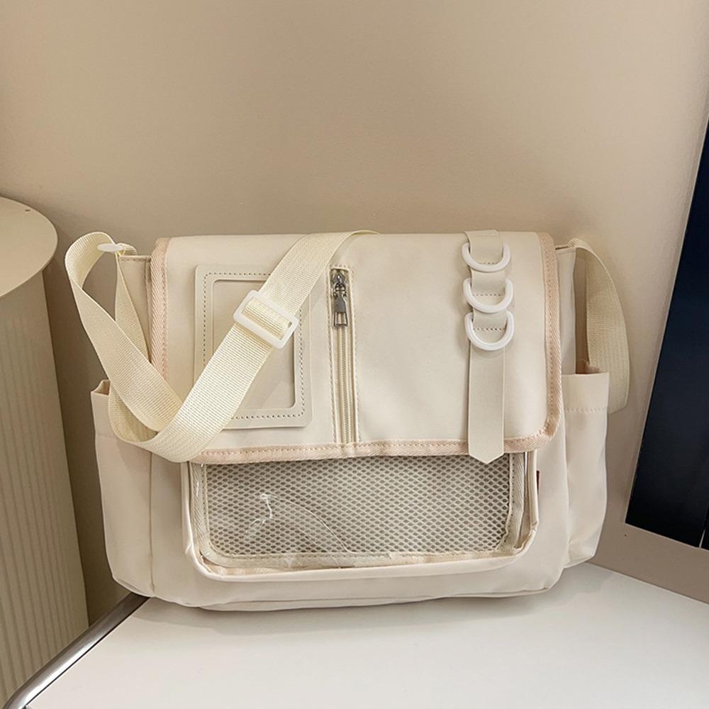 Zipper Bag Solid Color Itabag Cotton Doll Bag Shoulder Bag Creative Transparent Bags Women