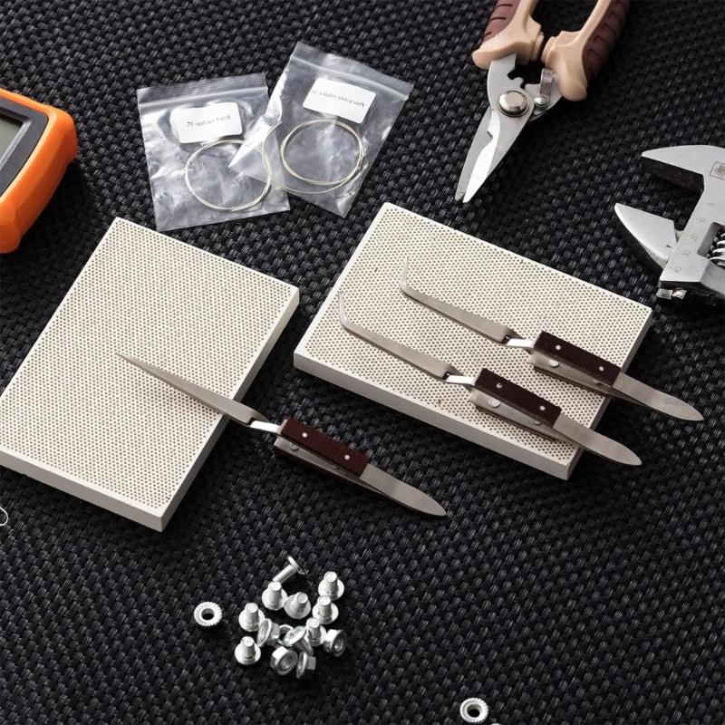 Набор для пайки ювелирных изделий Портативный набор Паяльные доски Фиксирующие пинцеты Железный материал для точной и эффективной сварки