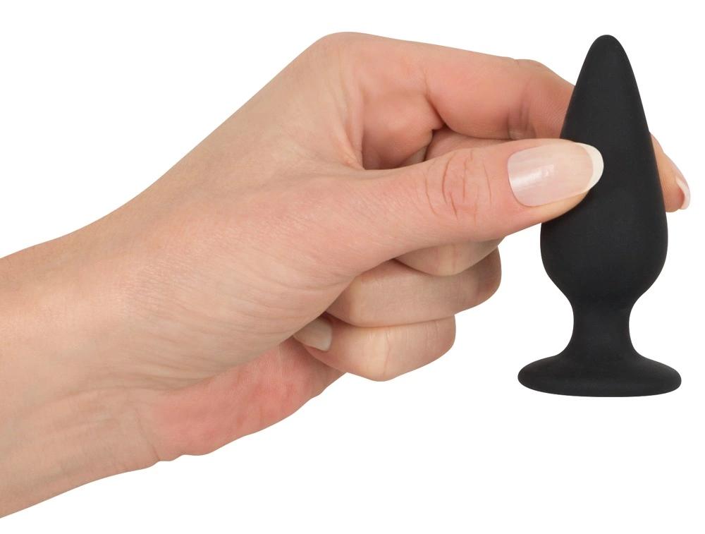 Tapered Heavy Anal Plug Small (7.8cm) - Black Velvets
