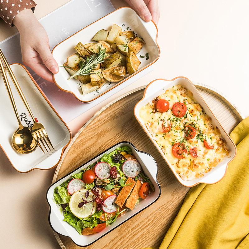 8-дюймовая керамическая форма для выпечки с изображением животных из мультфильмов, противень для выпечки, миска для пасты, пиццы, сервировочная тарелка 600 мл