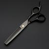 6" Fire Craftsman Mei Mei Black Hairdressing Scissors - Flat Cut & Thinning
