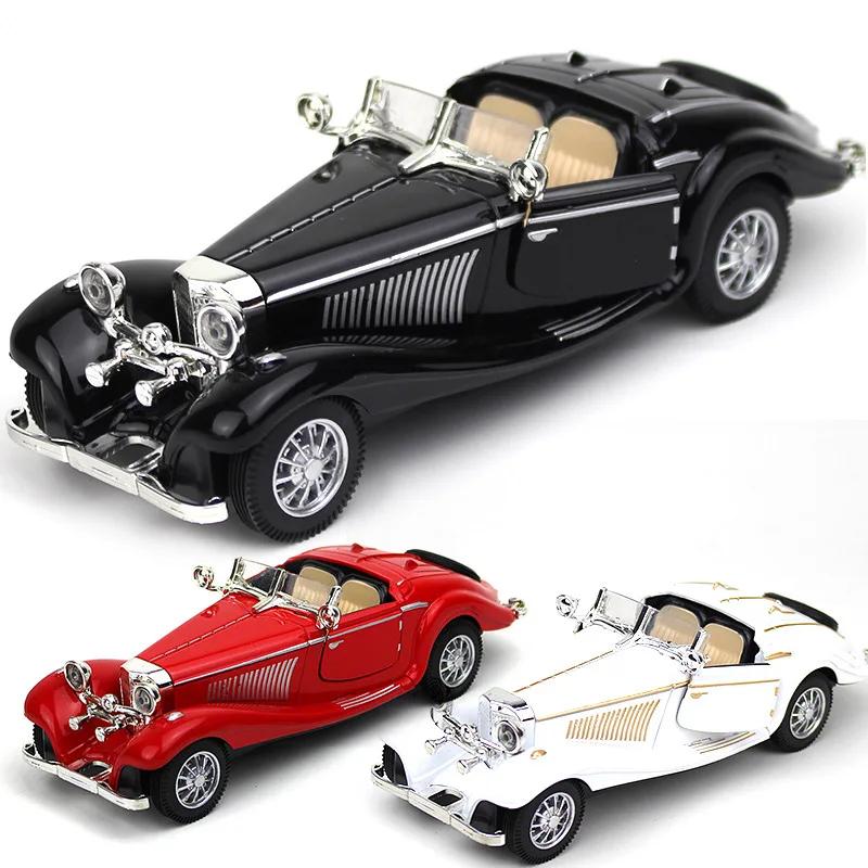 1/28 Alloy Vintage Car Retro 500K Car Model Static Collection Gift Cake Ornaments