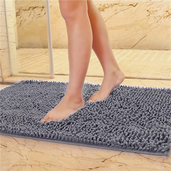 Домашний коврик для ванной, синель, водопоглощающий плюшевый коврик для ванной комнаты, коврик для входной двери, нескользящий коврик для туалета