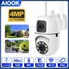 AIOOK Outdoor PTZ CCTV IP Security Camera Wireless WIFI 4MP HD 360  Waterproof Video Monitor Mini Camera