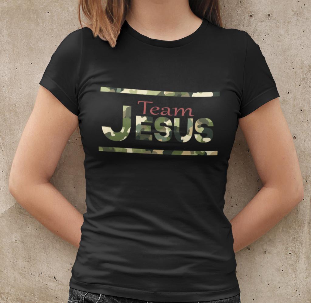 Faith Jeus is king christ Soldier army God Womens T-Shirt Mens Womens Tees Top Tailored Cotton