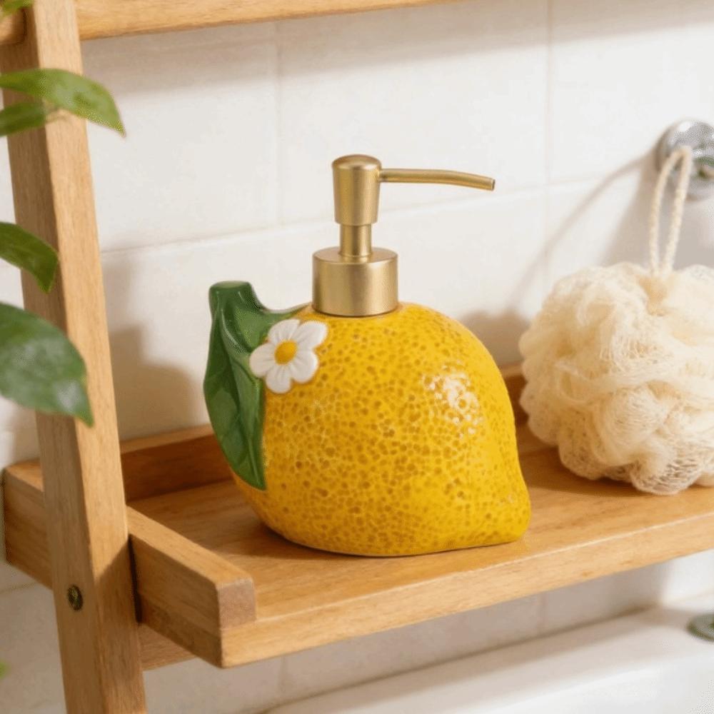 Large capacity Bathroom Lotion Dispensers Decorative Lemon Mushroom Pump Bottle Home Decor