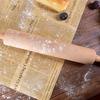 1pc Classic Wood Rolling Pin with Kneading Mat, Heavy for Baking Rolling Dough, Christmas Thanksgiving Mother's Day Baking Gift