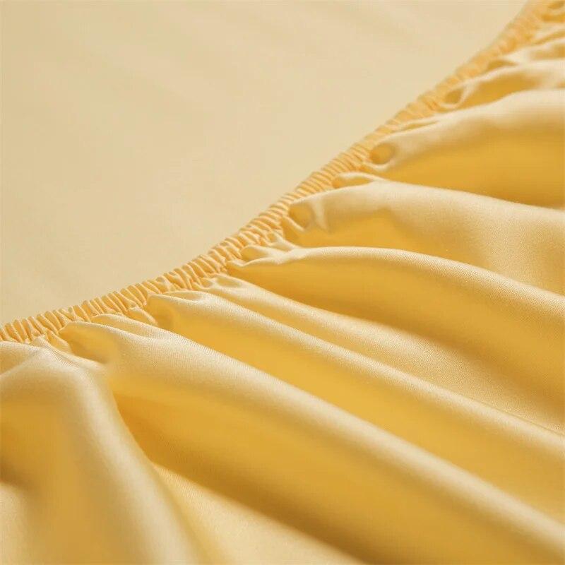 Real Silk Fitted Sheet Natural Mulberry Silk Fitted Sheet Mattress Cover Customized Size Silk Sheet Solid Color Fitted Sheet
