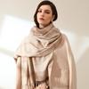Autumn and Winter Plaid Scarf New Imitation Cashmere Scarf Women's Fashion Shawl Warm Tassel Scarf