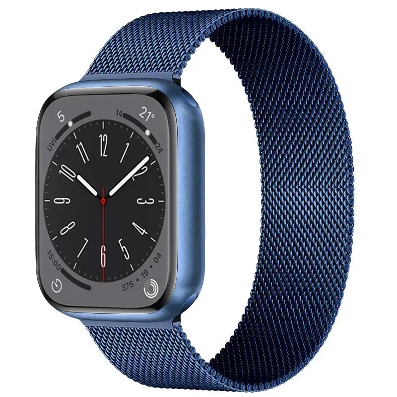 Магнитный петлевой ремешок Для Apple watch Ремешок 44мм 40мм 45мм 41мм 42мм 38мм Браслет из нержавеющей стали iWatch Серии Ultra 9 8 SE 7 6 5