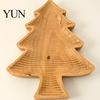 Holiday Food Display Plate Wooden Christmas Tree Serving Tray, Candy Nut Dish, Xmas Tree?Shaped Snack Storage Rustic Home Table Decor Plate,