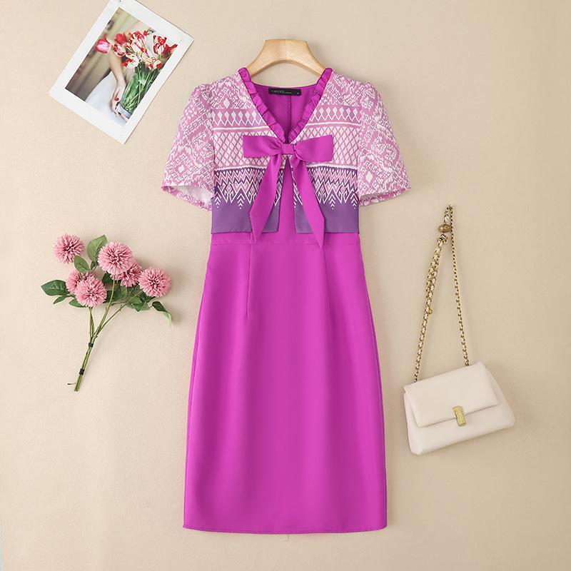 ZANZEA Женское платье с принтом, пэчворк, V-образным вырезом, летнее, повседневное, с коротким рукавом