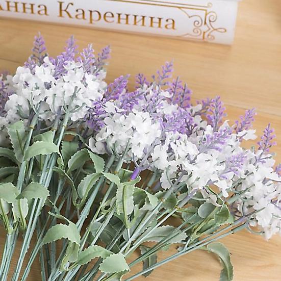 Искусственный цветок, прозрачная текстура, яркий цвет, пластиковое искусственное растение лаванды для использования в помещении