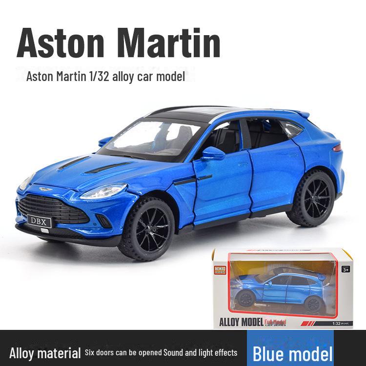 1:32 Модель легкосплавного автомобиля Aston Martin DBX со звуком и светом, шесть дверей, выпуск 2022 года, игрушка для мальчиков.