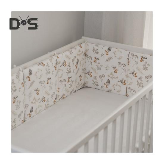 6 шт. противоударный дышащий мягкий чехол для детской кроватки, бампер для детской кроватки, регулируемая моющаяся мягкая подкладка для боковин