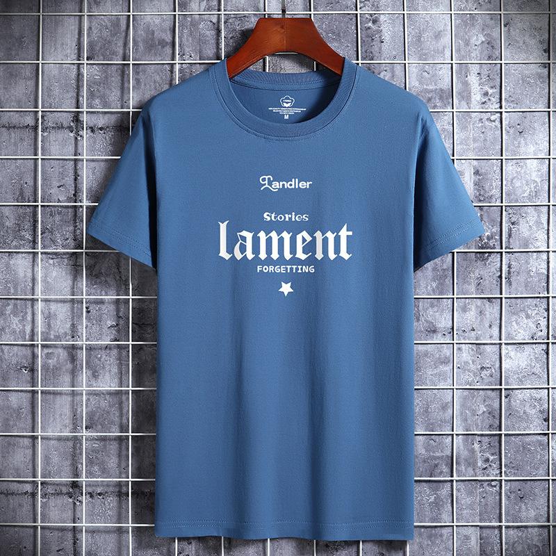 Lament Printed Man Fashion Tee Short-sleeved Pure Cotton T-shirt