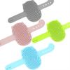 Dog Grooming Brush Pet Shampoo Bath Brush Soothing Massage Rubber Comb with Adjustable Ring Handle for Long Short Haired Cats Dogs