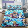 One Piece Sanji Pattern Bedding Quilt Set Quilt Cover Pillowcase Home Birthday Gift(1 * duvet cover + 2 * pillowcase, without core)