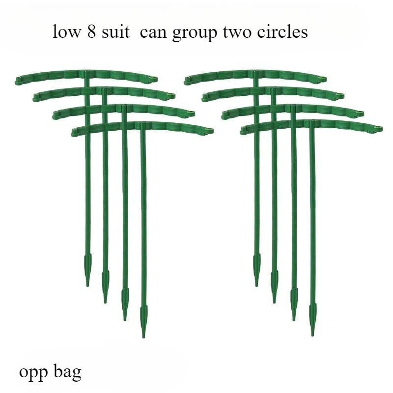 12Pc Plastic Plant Support Pile Frame Greenhouse Arrangement Semicircle Fixed Rod Flower Plant Vine Climbing Bracket Garden Tool