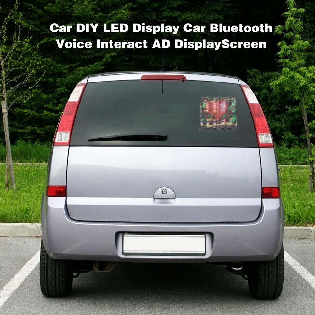 DIY автомобильный рекламный экран автомобильный Bluetooth голосовой интерактивный экран автомобильное заднее стекло доска объявлений светодиодный дисплей для IOS Android