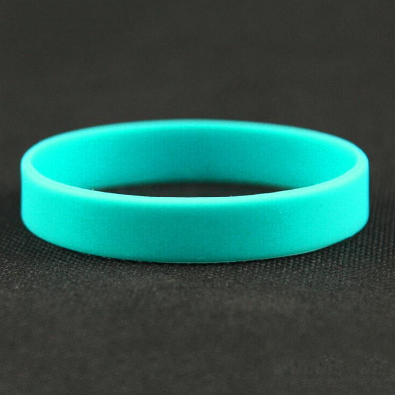 New Fashion Trendy Silicone Rubber Wristband Flexible Wrist Band Cuff Bracelet Bangle 1Pcs